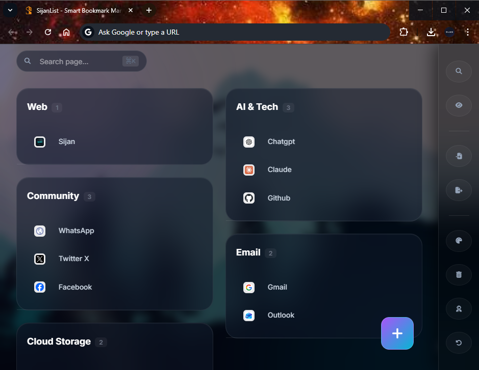 SijanList board categories