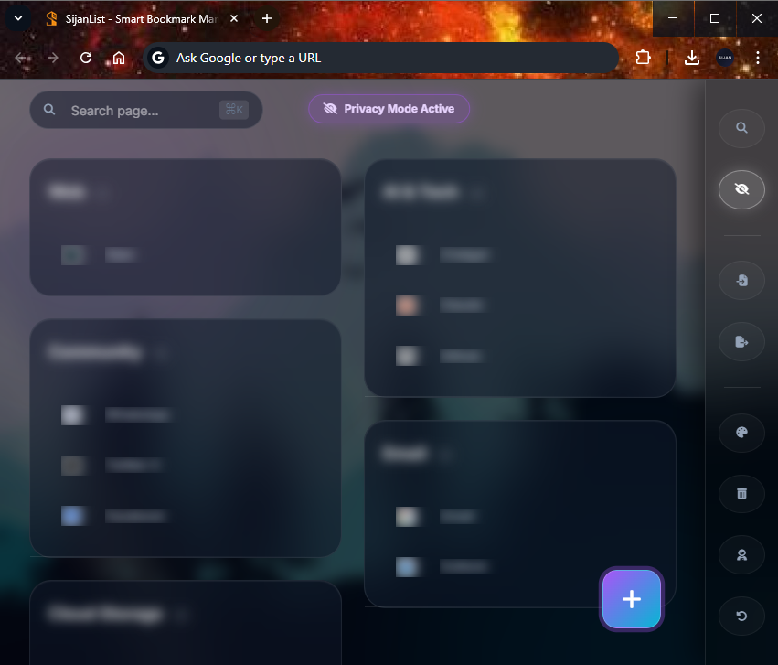 SijanList privacy mode